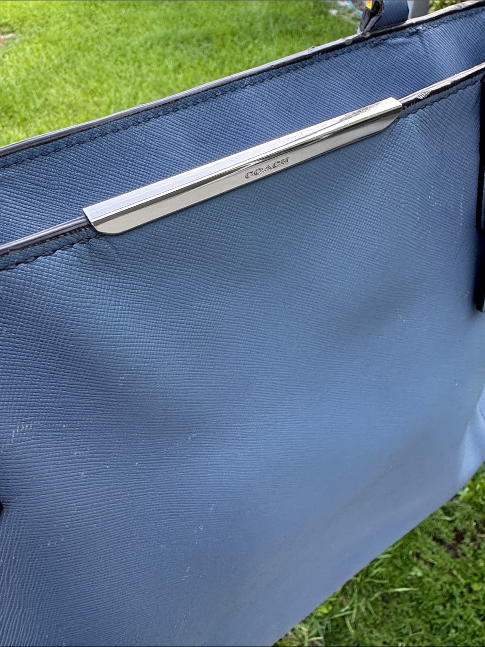 Coach Saffiano Leather Tote w/ coach dust bag - Picture 13 of 17